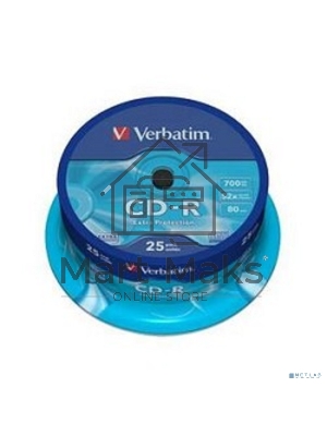 Диск CD-R Verbatim 700Mb 52x Cake Box (25шт) (43432)