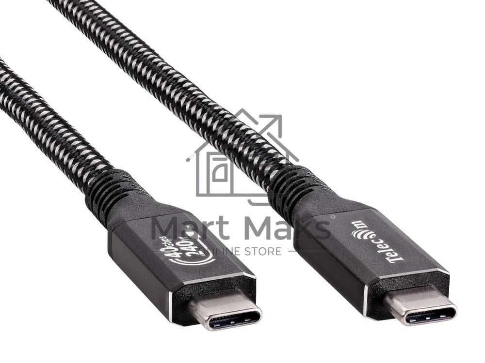 Кабель USB4 TypeCM/CM 8K@30Hz, 40Gbps, PD 240W, медь Telecom 1.5м TUS840-1.5M