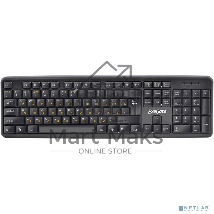 Клавиатура ExeGate Professional Standard LY-331L2-OEM (USB, полноразмерная, влагозащищенная, 104кл., Enter большой, длина кабеля 2,2м, черная, brown box)