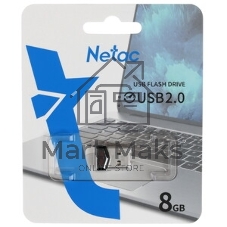 Флешка USB Netac UM81 (NT03UM81N-004G-20BK), 4Gb, USB 2.0, R/W 30/10, черный/красный