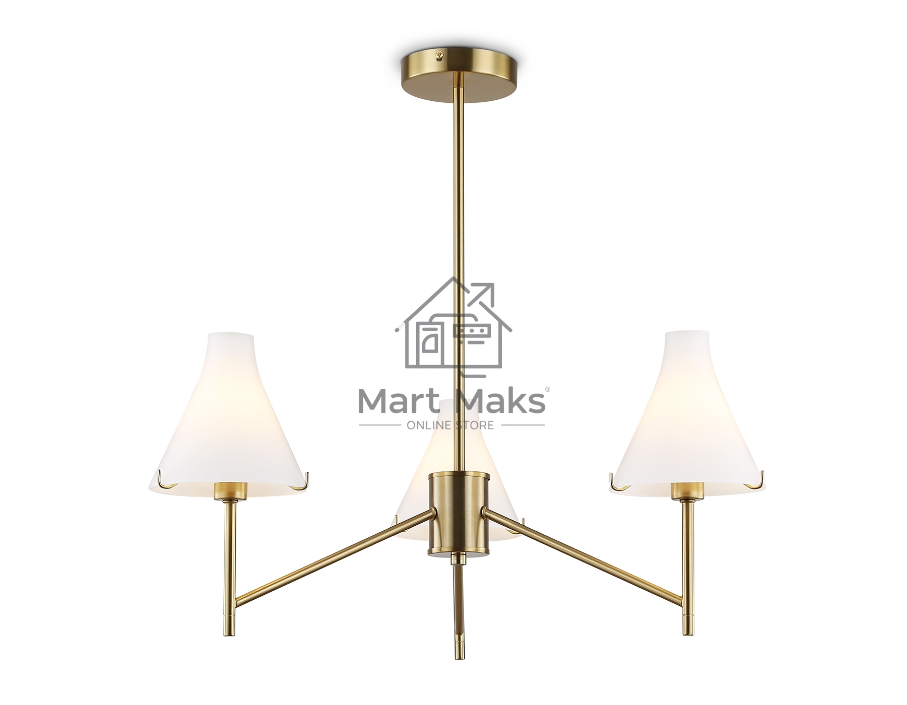 Люстра Ambrella light LH57131/3 BS/FR латунь/белый матовый E14/3 max 40W D650*590
