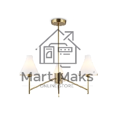 Люстра Ambrella light LH57131/3 BS/FR латунь/белый матовый E14/3 max 40W D650*590