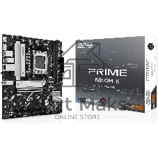 Материнская плата ASUS PRIME B850M-K, AM5, AMD B850, 2xDDR5, 4xSATA, 2xM.2, 1xPCIe 5.0 x16, DisplayPort, HDMI, 1x2.5Gb LAN, 3x3.5 мм, 7.1, microATX