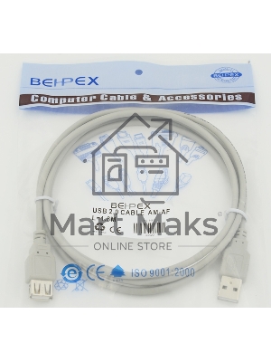 Кабель USB 2.0 Am-Af удлинитель 1.8м