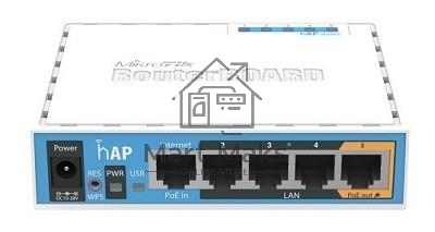 Точка доступа Mikrotik hAP RB951Ui-2nD RouterBOARD hAP