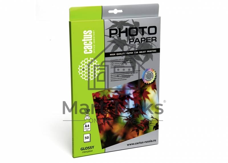 Фотобумага Cactus CS-GA415050 глянцевая А4 150 г/м2 50 листов