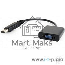 Переходник DisplayPort - VGA Cablexpert A-DPM-VGAF-02, 20M/15F, кабель 15см, пакет