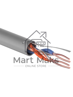 Кабель витая пара PROconnect UTP 2PR 24AWG, CCA, CAT5e, PVC, серый, бухта 305 м