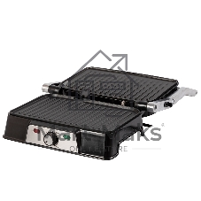 Гриль-пресс электрический Endever Grillmaster 220, серебристый/черный