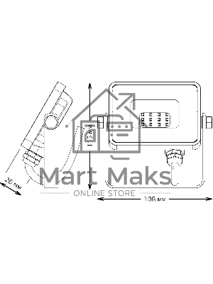 Прожектор светодиодный Gauss LED Qplus 10Вт IP65 6500К черный