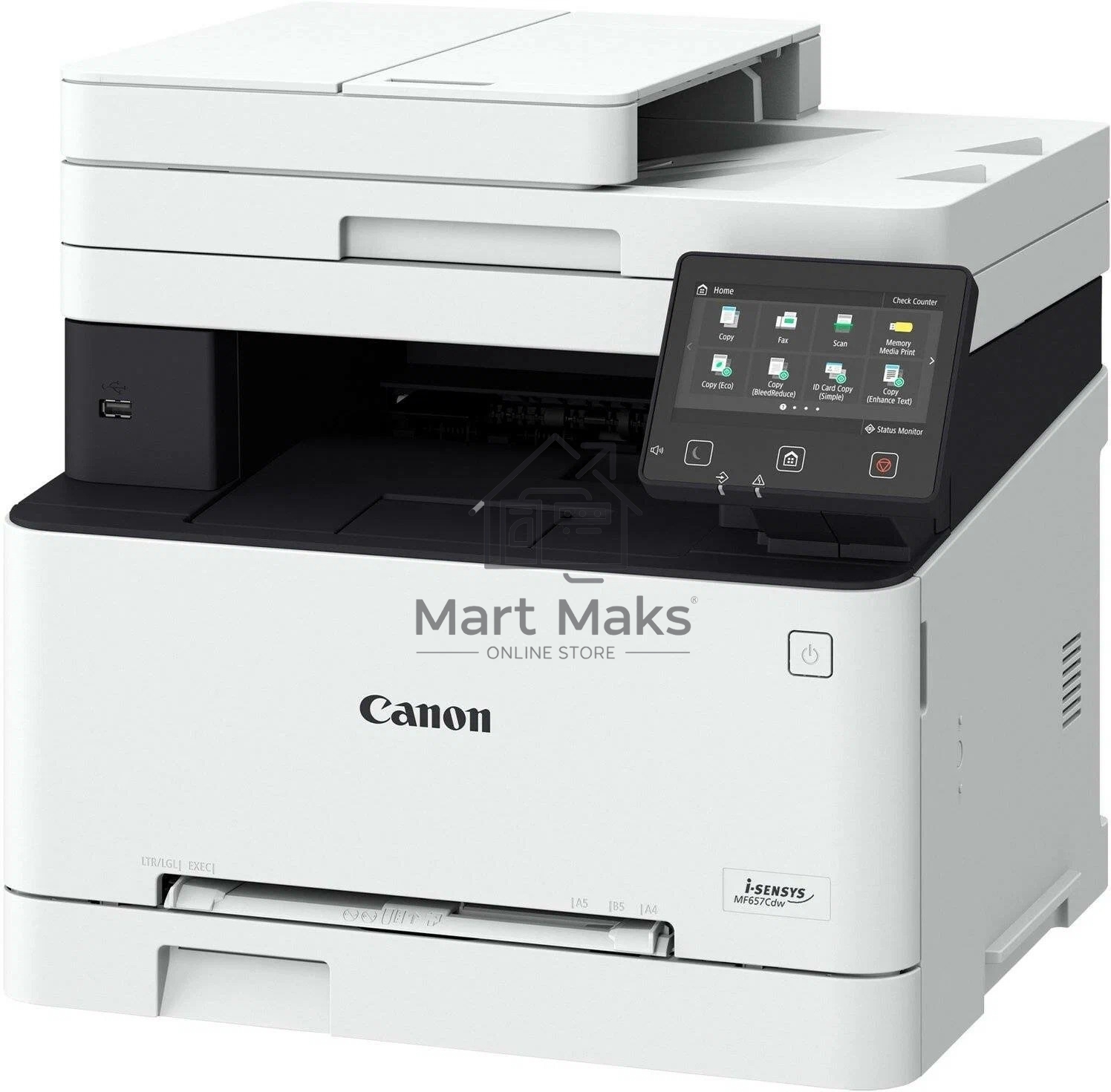 МФУ лазерный Canon i-SENSYS MF657Cdw (5158C001/5158C012), A4, цветное, печ. 21 стр/мин., скан. до 27 стр/мин (ч/б) 14 стр/мин (цвет), 1200 x 1200 dpi (принтер), 600 x 600 dpi (сканер), RJ45, USB, Wi-Fi