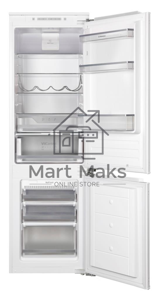 Встраиваемый холодильник Hansa BK318.3FVC / 178x54x54, 190/56 л, нижняя морозильная камера, белый