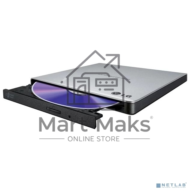 Привод DVD-RW LG GP57ES40 серебристый USB внешний