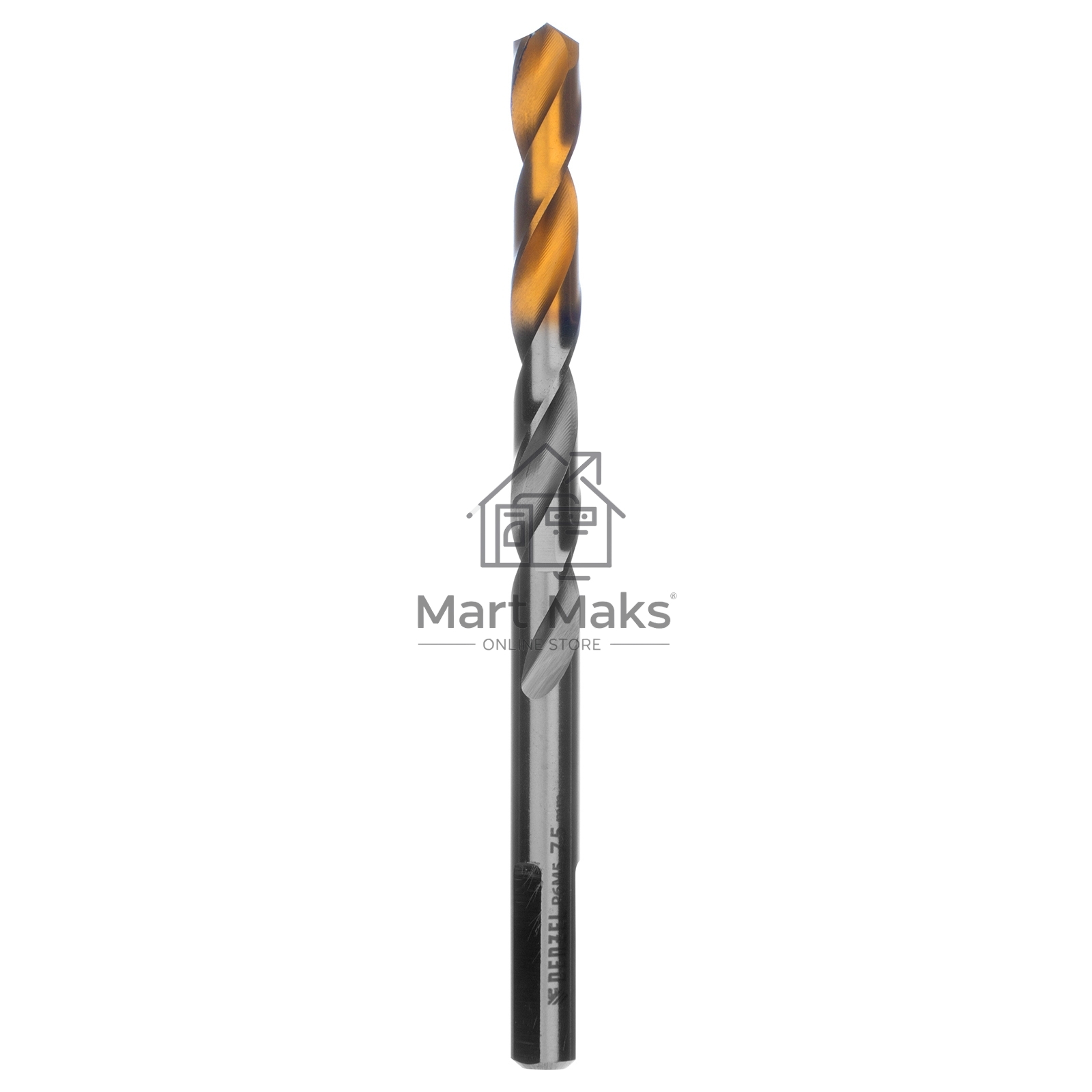 Сверло спиральное по металлу 7,5 x 109мм, Р6М5, Golden Tip Denzel