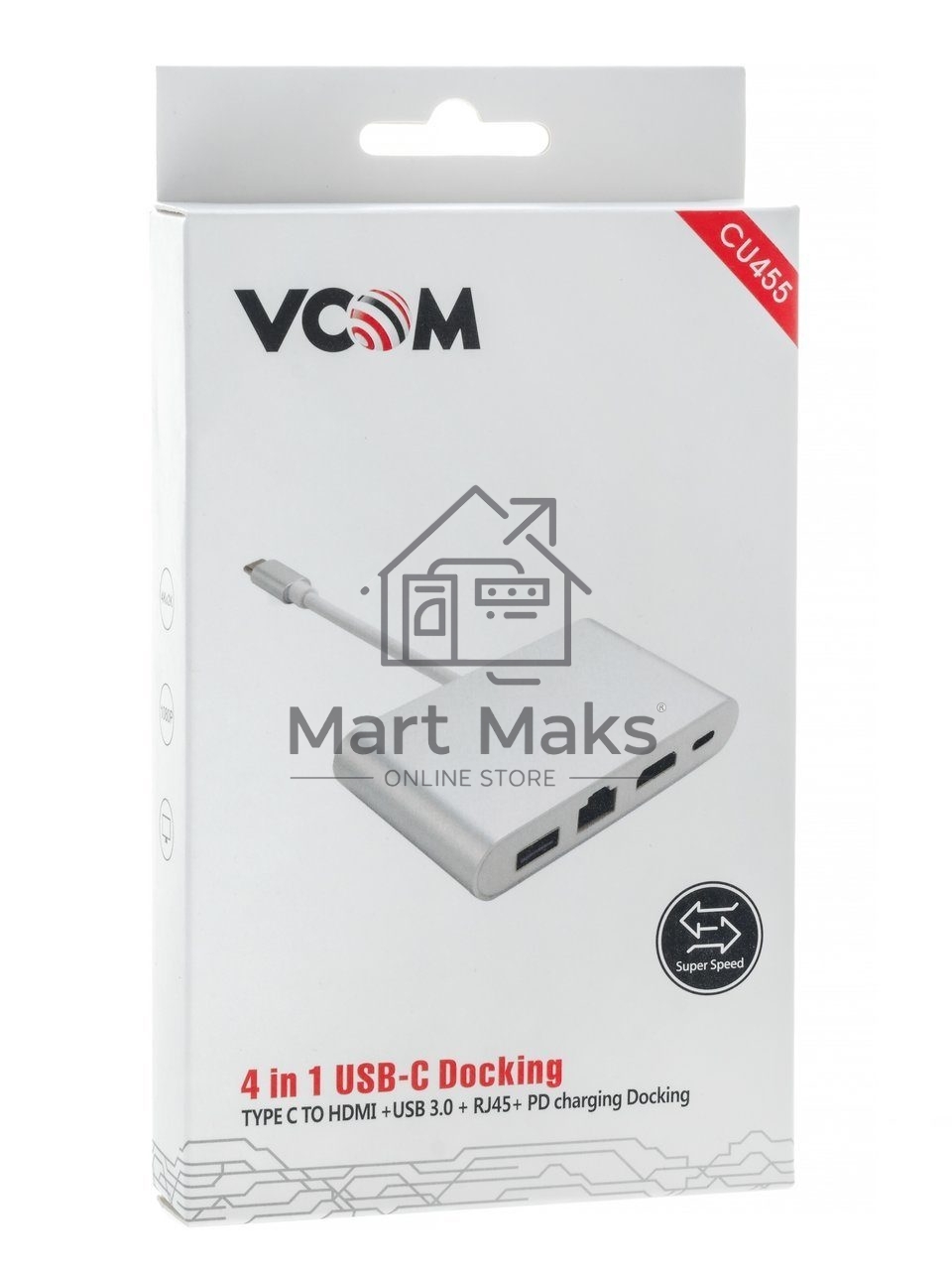 Кабель-адаптер USB3.1 Type-CM-->HDMI+USB3.0+RJ45+PD charging VCOM <CU455> Кабель-адаптер USB3.1 Type-CM-->HDMI+USB3.0+RJ45+PD charging VCOM <CU455>