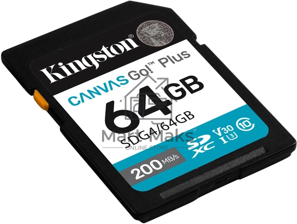 Флеш карта SDXC 64GB Kingston SDG4/64GB Canvas Go! Plus w/o adapter