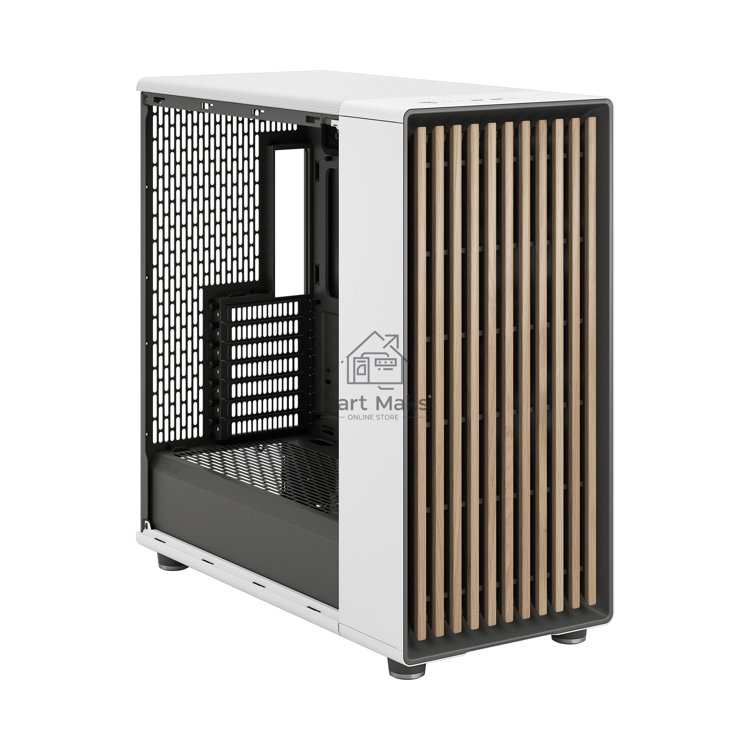Корпус ПК без блока питания Fractal Design North XL, Full-Tower, 3x140mm, 2xUSB-A 3.2 + 1xUSB 3.2 Type-C E-ATX, ATX, mATX, mITX Wood panel, Chalk White