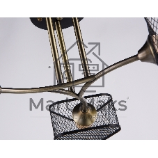 Светильник Ambrella light TR80171/3 SB/BK бронза/черный E27/3 max 40W D600*215