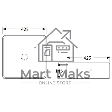 Раковина чаша накладная BAU Spectrum 42.5х42.5, белая