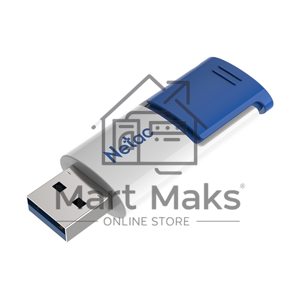 Флешка USB Netac U182 Blue (NT03U182N-256G-32BL), 256Gb, USB 3.0, R/W 70/30, белый/синий