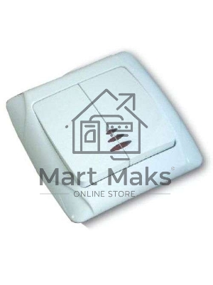 Выключатель 2-кл. СП Маргарита 10А IP20 с индик. белый Universal М0123