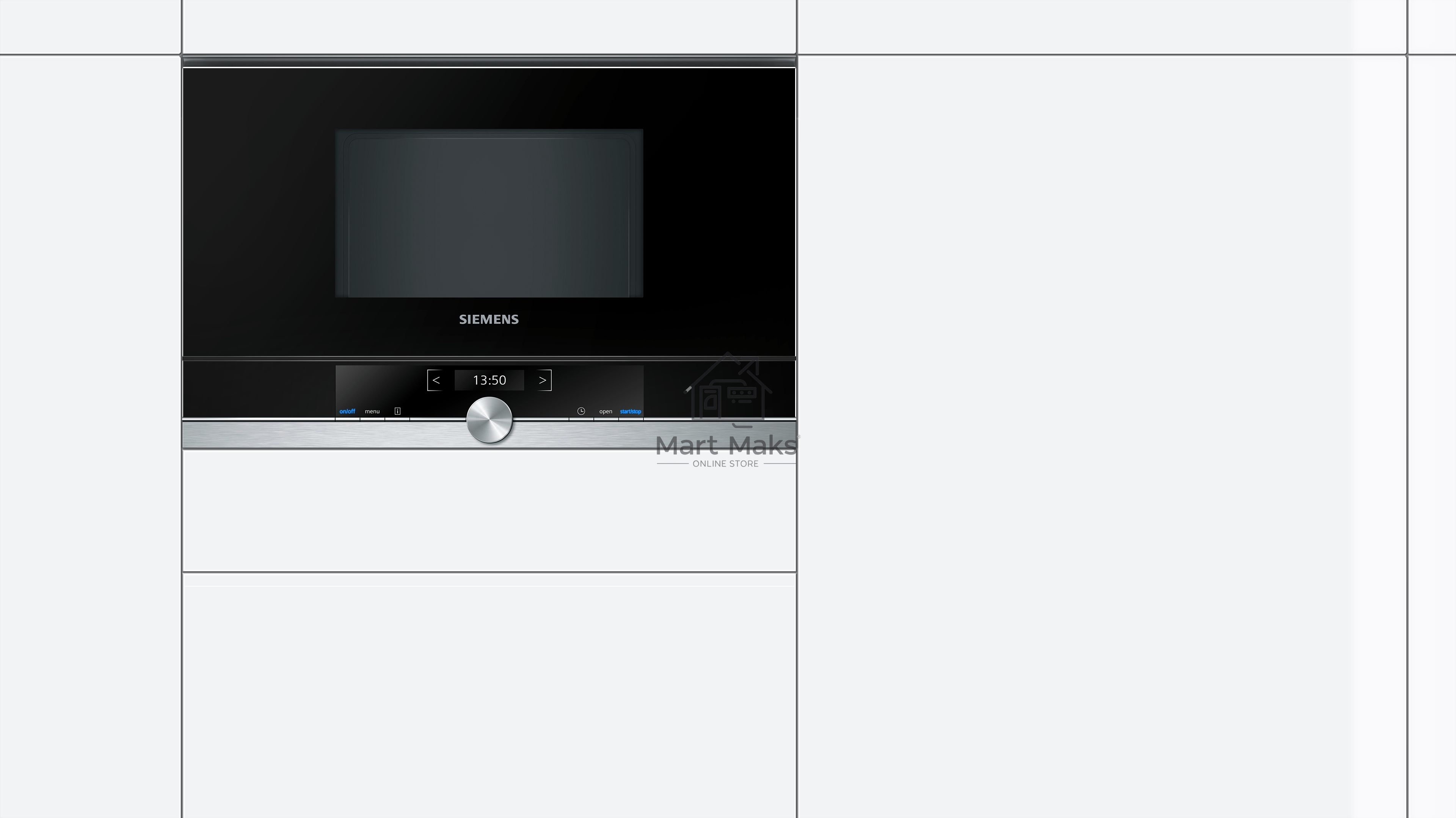Микроволновая печь встраиваемая Siemens BF634LGS1 черный, 21 л, 900 Вт, переключатели - поворотный механизм/сенсор