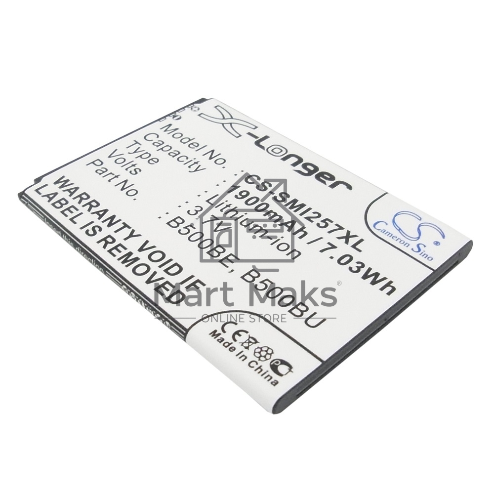 Аккумулятор CameronSinoCS-SMI257XL (B500AE) для Galaxy S4 mini GT-I9190 3.7V / 1900mAh / 7.03Wh