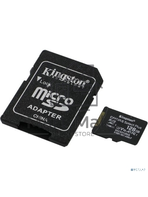 Флеш карта microSDHC 128Gb microSDXC Kingston <SDCS2/128Gb> Class10 UHS-I Canvas Select up to 100Mb/s с адапт.