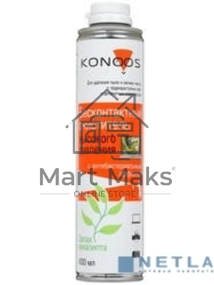 Очиститель - спрей: KAD-400-А Сжатый воздух для продувки пыли Konoos с антибактериальным компонентом, 400 мл