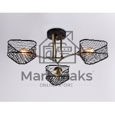 Светильник Ambrella light TR80171/3 SB/BK бронза/черный E27/3 max 40W D600*215