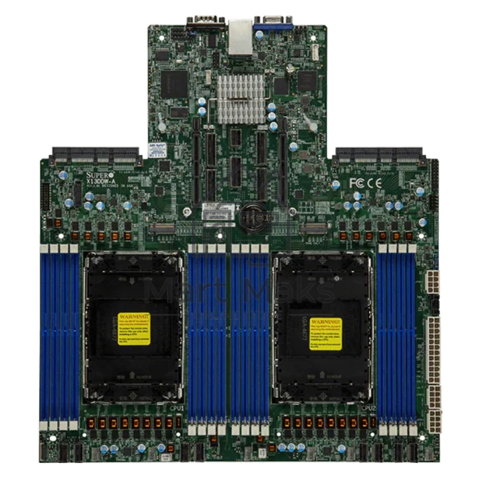 Серверная платформа Supermicro SYS-621C-TN12R (bundle6): 2U/2x LGA-4677/16x DDR5 RDIMM/12x 3.5/2.5 NVMe*/SATA/SAS*/1x SSD NVME 480GB, M.2/1x 4-Port 1GbE RJ45/2x 1200W Power (12 NVME config, Heatsink Upgrade)