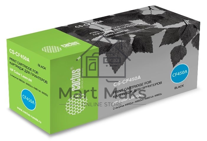 Картридж лазерный Cactus CS-CF450A черный (12500 стр.) для HP Color LJ Enterprise M652dn /M653dn /M681dh