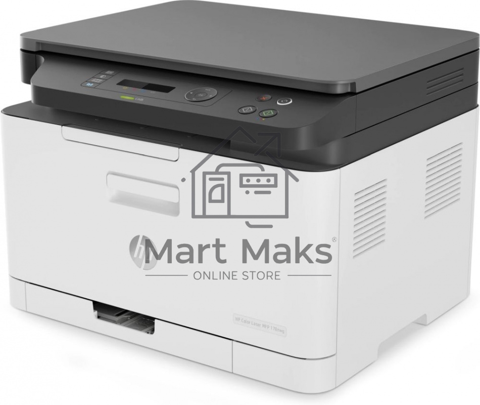 МФУ лазерное HP Color 178nw (4ZB96A), A4, цветной, печ. до 18 стр/мин. (ч/б) до 4 стр/мин. (цвет), 600 x 600 dpi, USB, RJ-45, Wi-Fi, Air Print, Mopria