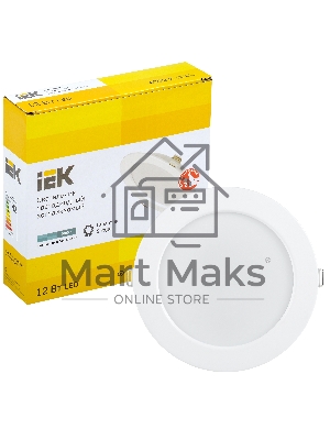 Светильник Iek LDVO0-1613-12-4000-K01 LED ДВО 1613 белый круг 12Вт 4000К IP20 пластик. корпус, диам 145 мм