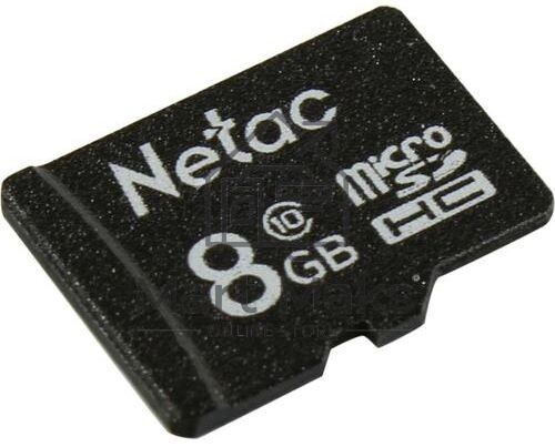 Флеш карта microSDHC 8GB Netac P500 <NT02P500STN-008G-S> (без SD адаптера) 80MB/s
