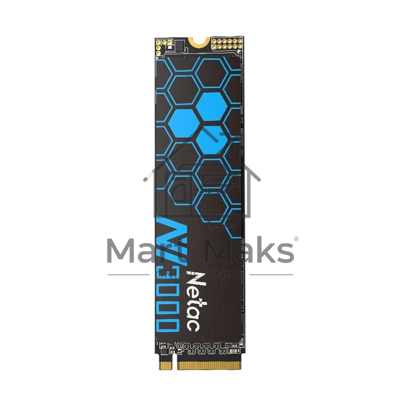 Накопитель SSD Netac NV3000, 500GB, PCIe 3.0 x4, M.2 2280, NVMe, R/W 3000/2100, с радиатором