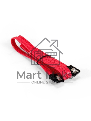 Кабель SATA ExeGate EX-CC-SATADATA-0.8L (7pin/7pin, металлические защелки, 0,8м)