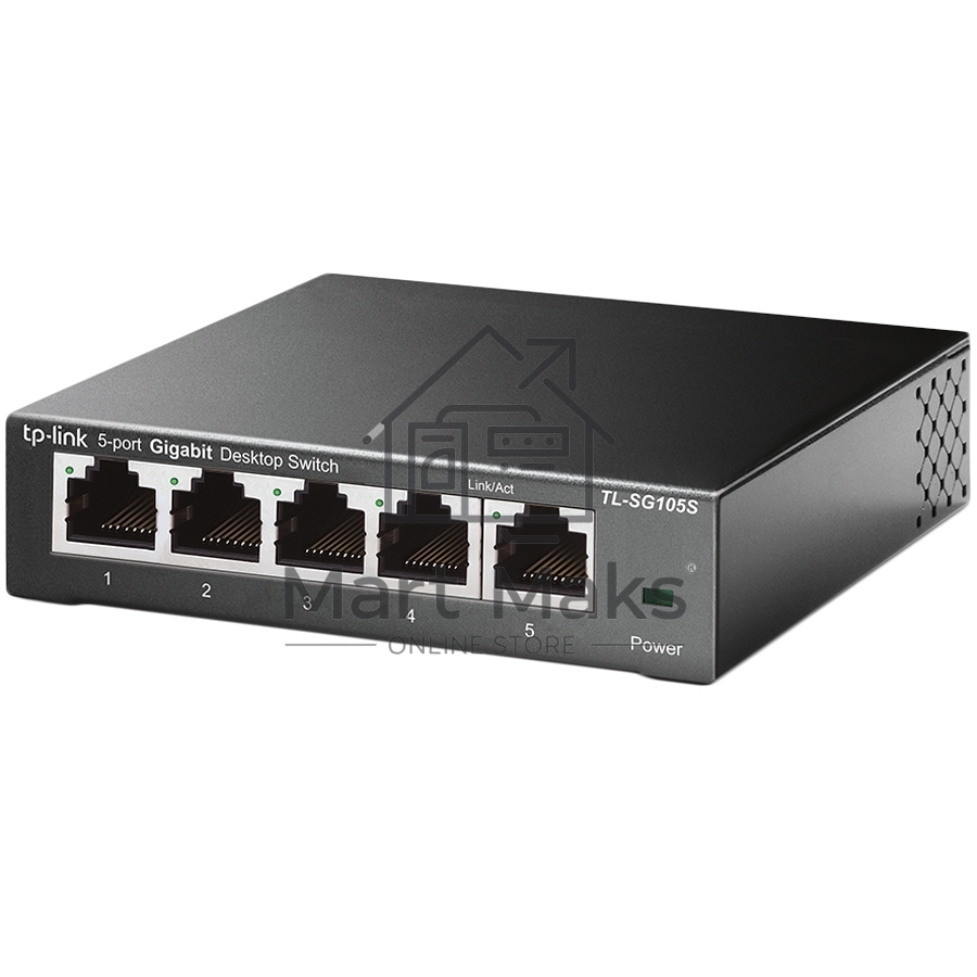Коммутатор настольный TP-Link TL-SG105S 5-портовый 10/100/1000 Мбит/с