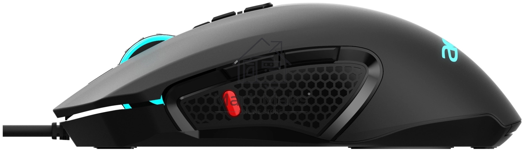 Мышь проводная Acer OMW160 черный, 6400 dpi, USB, кнопки - 8