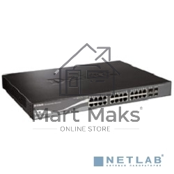 Сетевое оборудование D-Link DGS-1510-28P/A1A Управляемый стекируемый коммутатор SmartPro с 24 портами 10/100/1000Base-T с поддержкой PoE, 2 портами 1000Base-X SFP и 2 портами 10GBase-X SFP+