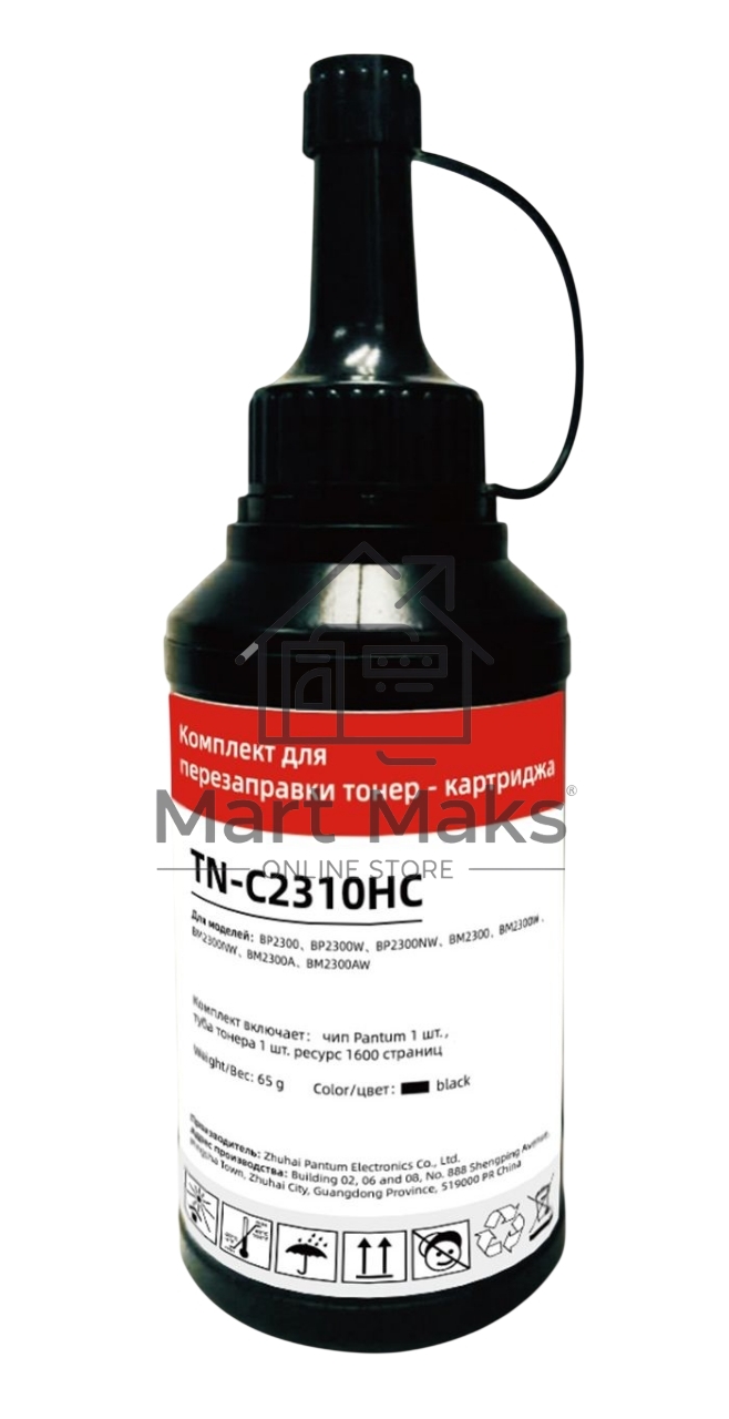 Заправочный комплект Pantum TN-C2310HC черный флакон 65гр. + чип, для устройств BM/BP 2300
