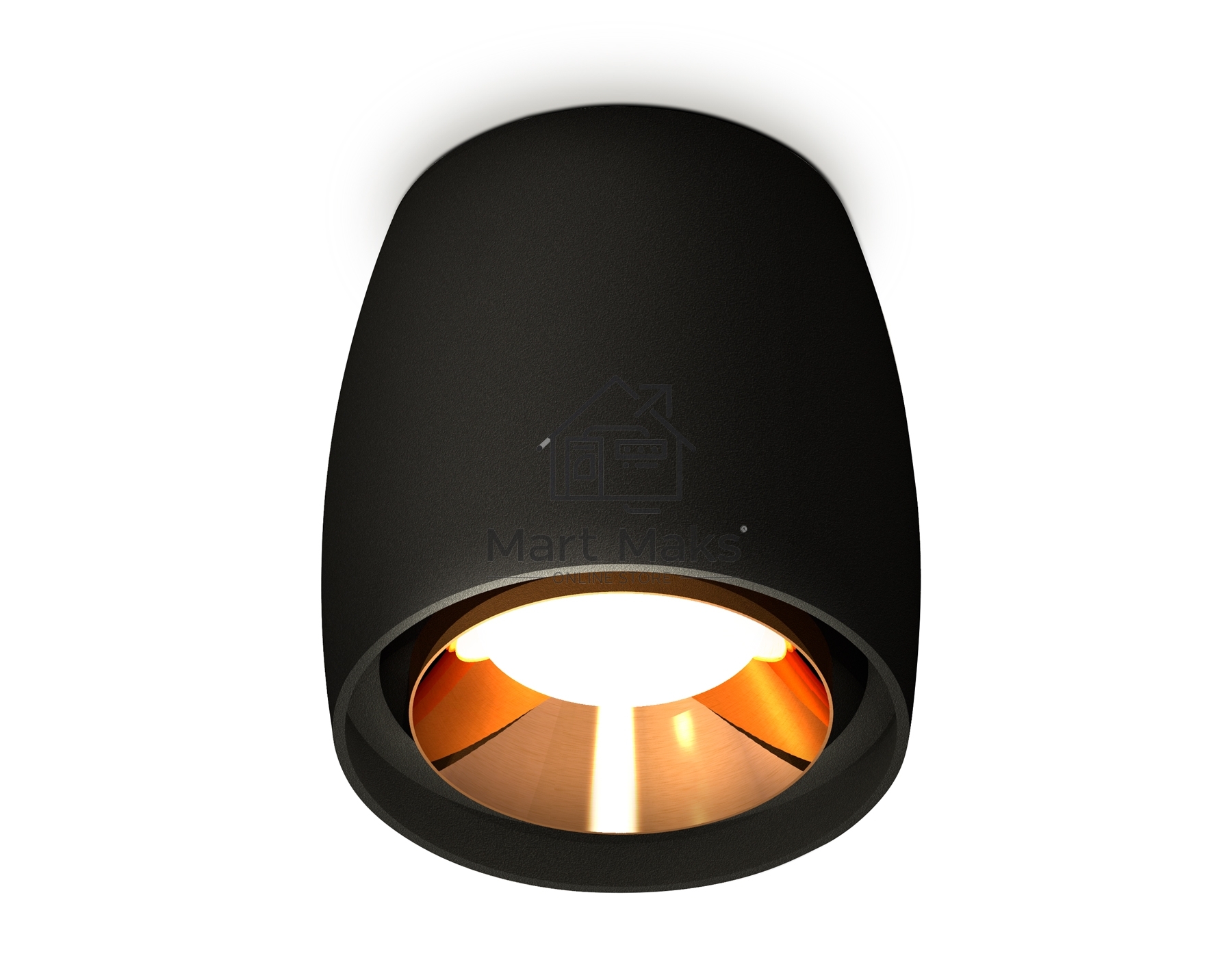 Светильник Ambrella Light XS1142004 SBK/PYG черный песок/золото желтое полированное MR16 GU5.3 (C1142, N7034)