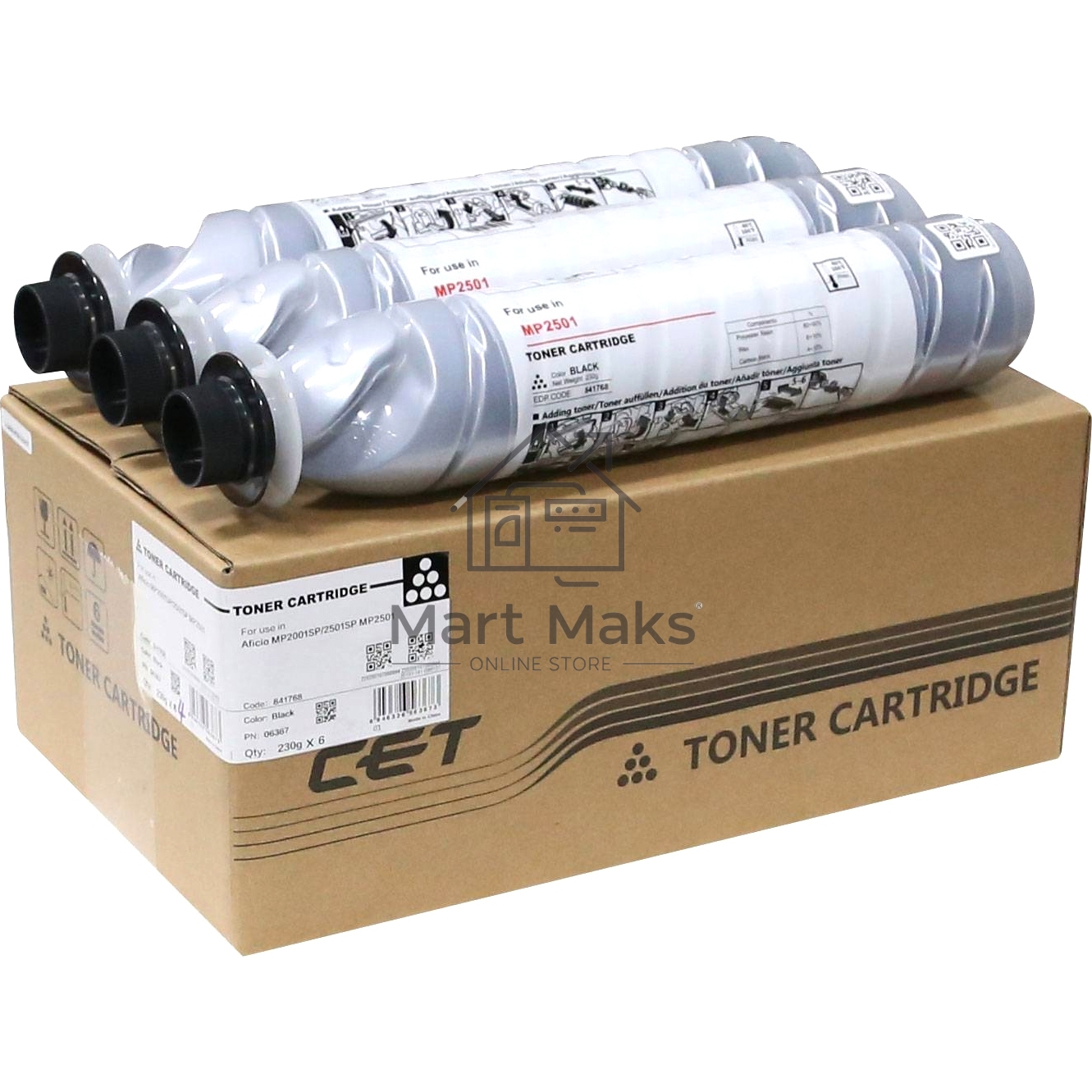 Картридж лазерный (SD6) 841769 для Ricoh Aficio MP1813L/MP2001L/MP2501L/MP2001SP/MP2501SP/MP2013L CET, 230г, 9000 стр., CET6367