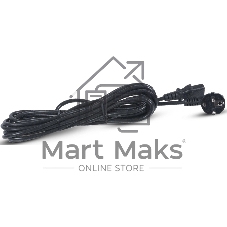 Шнур для блока питания Cabeus, IEC 320 C13, вилка Schuko, 3 м, 10А, черный