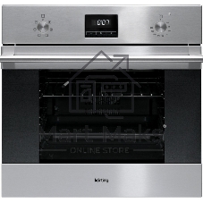 Встраиваемая электрическая духовка Korting OKB 760 FX / 59.8 х 59.5 x 56 см, 6 режимов нагрева, гриль, конвекция, таймер, дисплей, нержавеющая сталь