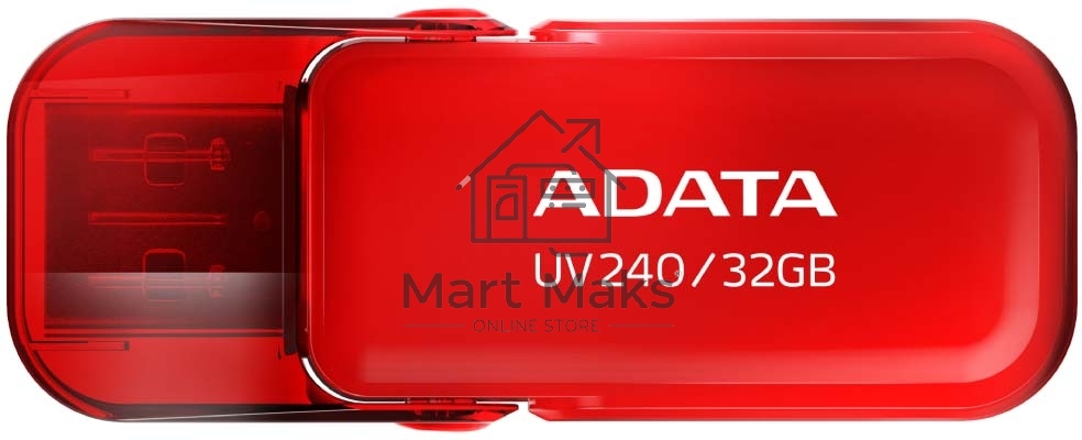 Флешка USB R/W ADATA R/W 32GB ADATA UV240, USB 2.0, Красный