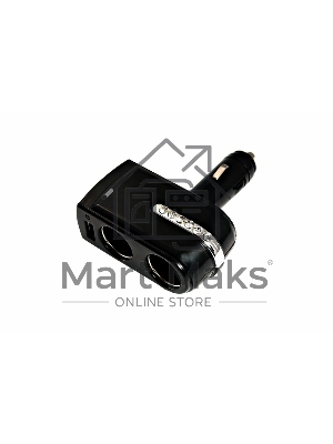 Разветвитель автоприкуривателя 2 гнезда 1хUSB (5 V 1000 mA) Rexant