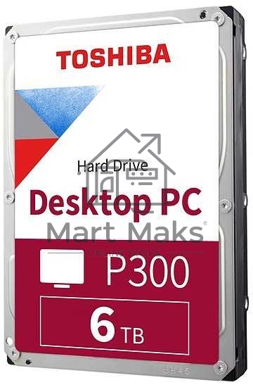 Жесткий диск Toshiba SATA-III 6Tb HDWD260UZSVA P300 (5400rpm) 128Mb 3.5