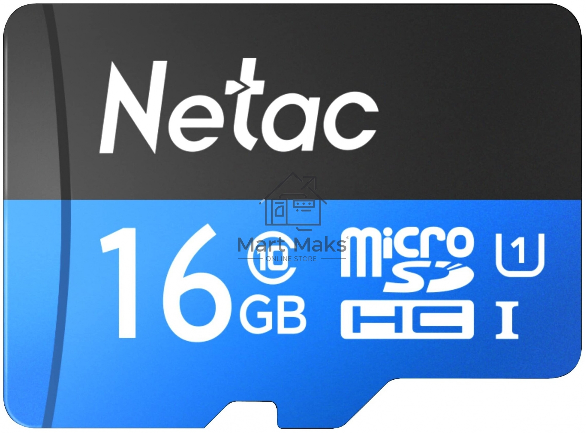 Флеш карта microSDHC 16GB Netac P500 <NT02P500STN-016G-R> (с SD адаптером) 80MB/s