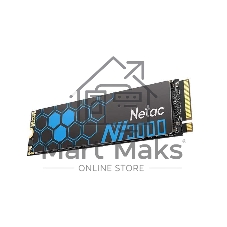 Накопитель SSD Netac NV3000, 500Gb, PCIe 3.0 x4, M.2 2280, NVMe, R/W 3000/2100, с радиатором